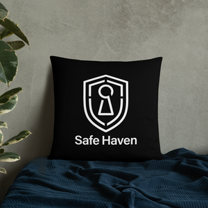 Basic Pillow Dark - Safe Haven Brandmark