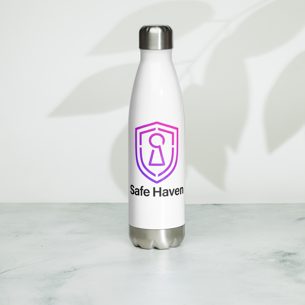Stainless Steel Water Bottle - Safe Haven Brandmark