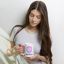 Load image into Gallery viewer, White Glossy Mug Light - Safe Haven Brandmark